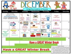 Updated December 2021 Activities Calendar 